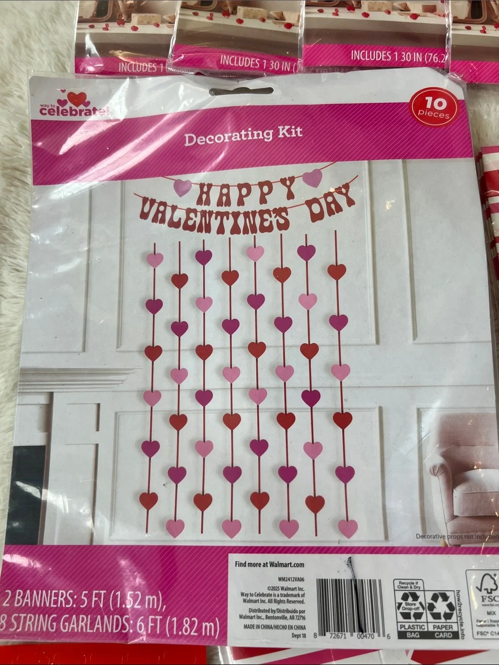 Valentine’s Day Decor Craft Bundle Balloon treat box garland